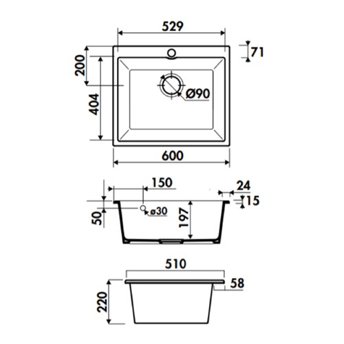 Chambord Fireclay Undermount Sink